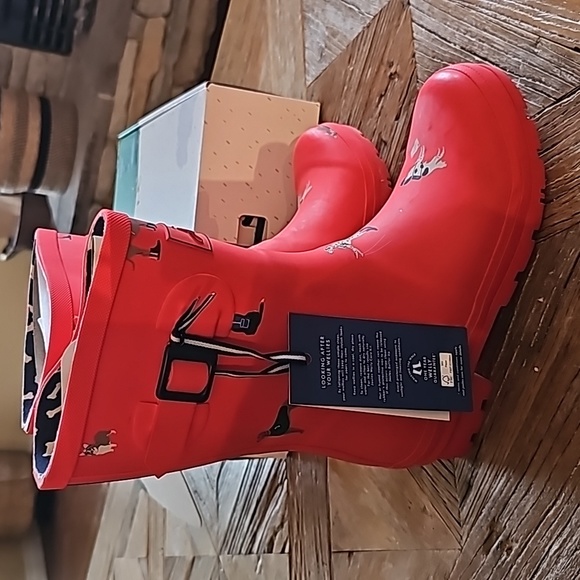 New JOULES  Molly Welly Hikedogs rubber waterproof boots wellies!  7 - Picture 2 of 10